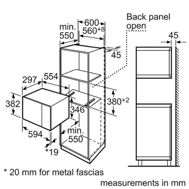 Thông số kỹ thuật lò vi sóng Bosch BFL523MS0